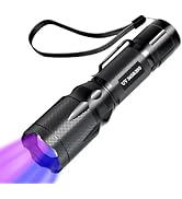EOWCO UV Flashlight 365nm &amp; 395nm, Ultraviolet Black Light Flashlights, Handheld Zoomable Blackli...