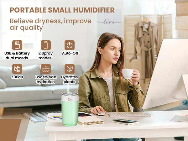 Portable small humidifier