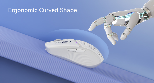 triple mode bluetooth mouse white