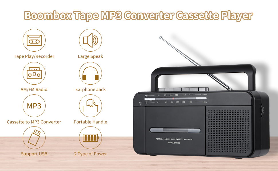 portable cassette recorder