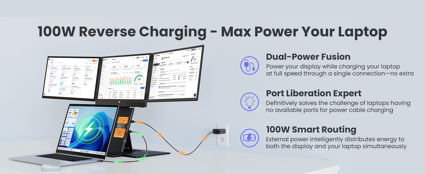 100W Reverse Charging - Max Power Your Laptop