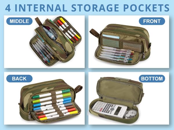 Large Capacity Pencil Case for Boys,Tool Bag for Middle School College Office Organizer for Kids