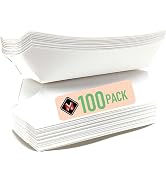 Mr Miracle 7 Inch Paper Hot Dog Tray in White. Pack of 100. Disposable, Recyclable and Fully Biod...