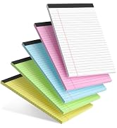 AILZFEI 5pcs Small Note Pad 5x8 College Ruled Color Legal Pads Paper Notepads 5 Pack Clear Print ...