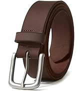 VATAN Men's Genuine Leather Casual Every Day Jeans Belts, Handmade Men Leather Belt with Gift Box
