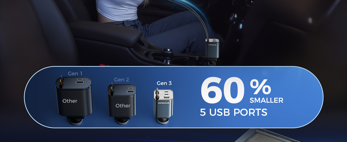 retractable iphone charger for car