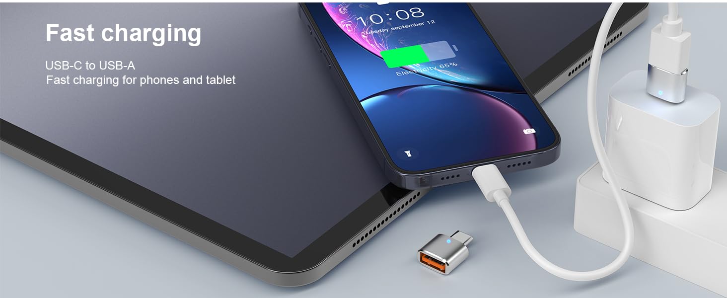 USB C to USB Adapter USB C Male to USB 3.0 Female OTG Adapter 