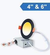 black recessed lights