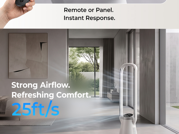 bladeless tower fan for bedroom