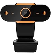 Streaming Camera 1080p HD Webcam with Microphone,Fast Auto Focus,110° Wide Angle, Auto Light Corr...
