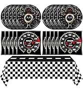 41Pcs Race Car Birthday Party Decorations,Start Your Engines Party Tableware Set Racing Checkered...