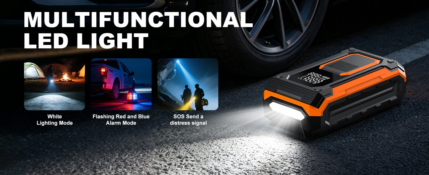 Cordless Tire Inflator Portable Air Compressor
