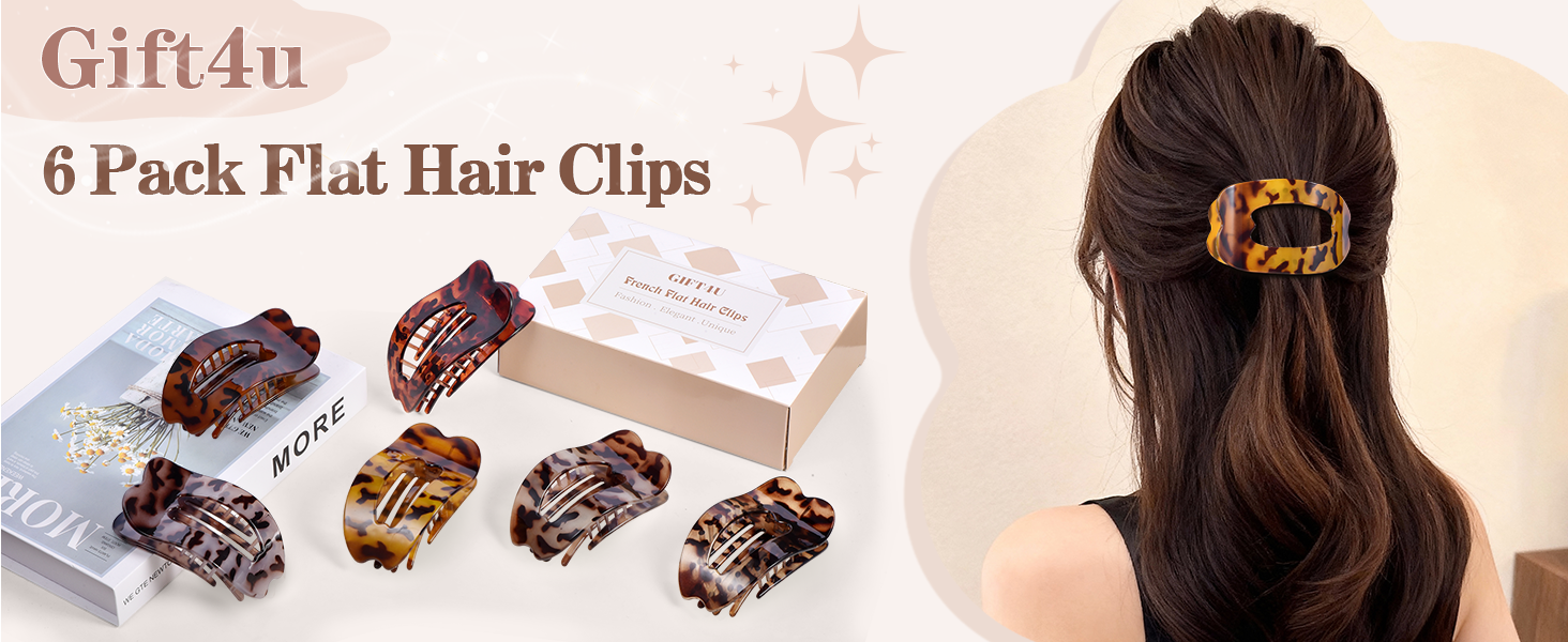 flat hair clips