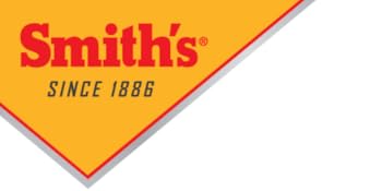 Smiths logo red and yellow background