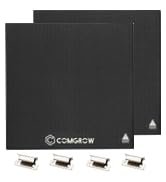 2PCS Upgraded Tempered Glass Plate with Bed Clips