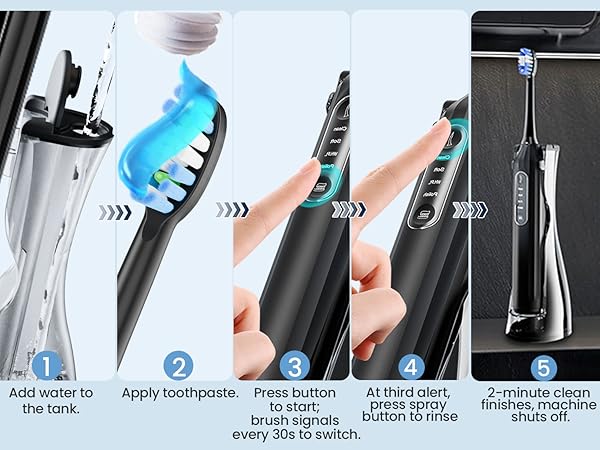 how to use All-in-One Travel Toothbrush Flosser