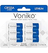 Voniko CR123A Lithium Batteries (6-Pack) – Photo Lithium Battery –3 Volt 123 Battery Lithium 10 Y...