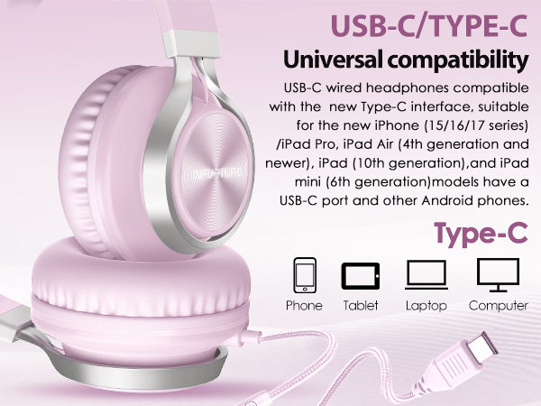 wired headphones USB C