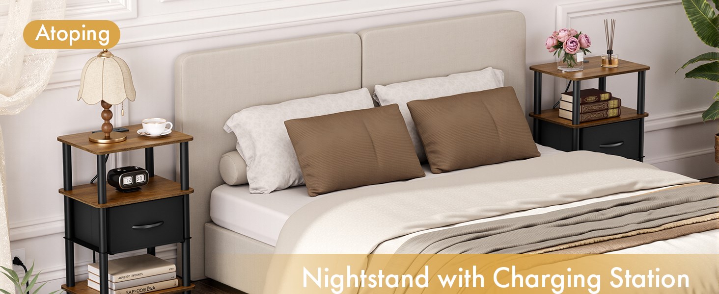 end table with charging station