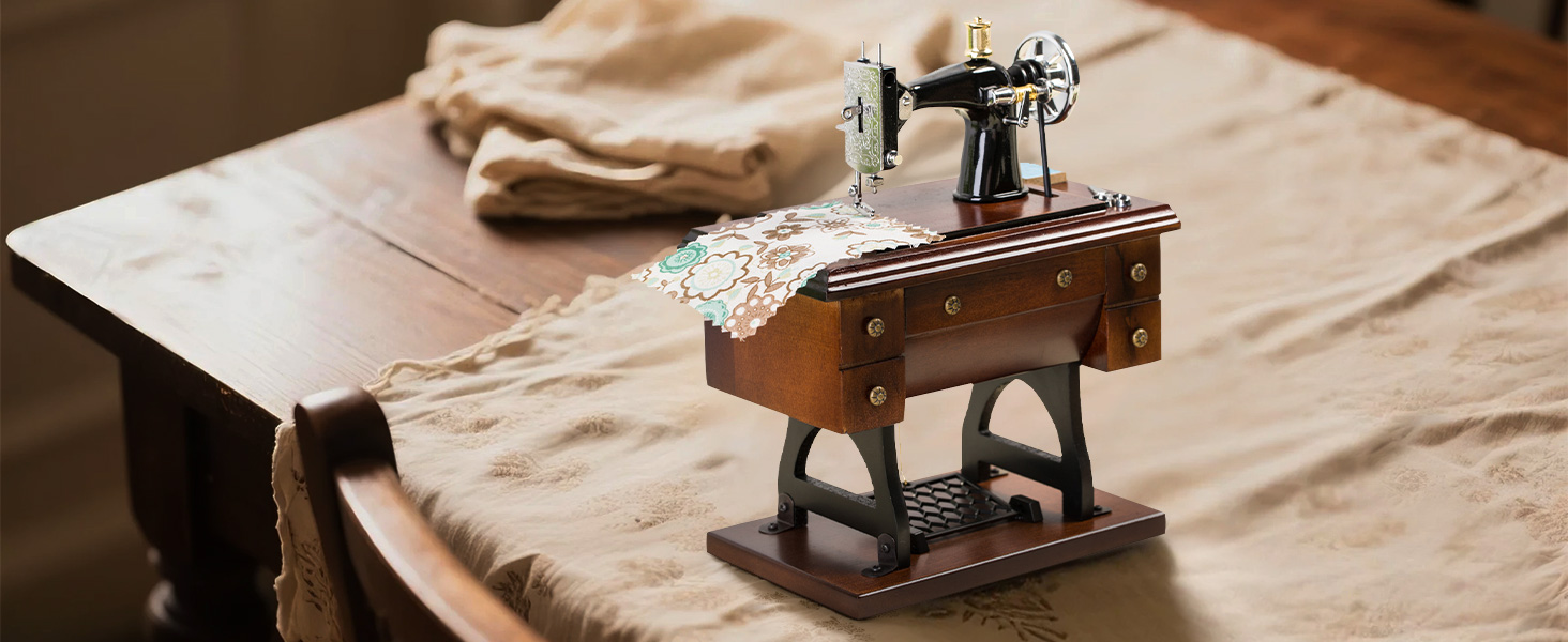 sewing machine music box gift for grandma mom