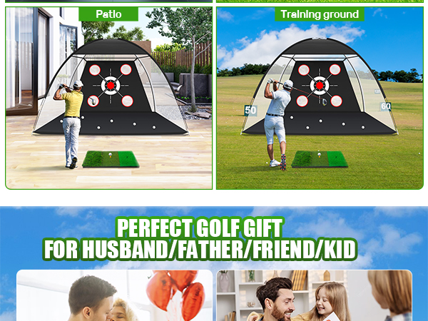 Golf Hitting Aid Nets Chipping Training Swing,Gifts for Men Dad Him and Golfer