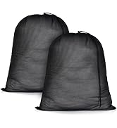 OTraki 20x24 inch Mesh Laundry Bags 2 Pack Fine Mesh Heavy Duty Drawstring Bag Washable Medium To...