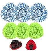 Mop Heads for O Cedar RinseClean 2 Tank System (3Blue+3Green)