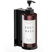 Jewaytec Plastic Soap Dispenser with Pump, Dish and Hand Soap Dispenser Set, No-Drill Wall Mounte...
