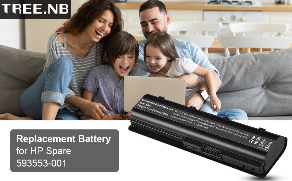 TREE.NB Replacement Battery for HP Spare 593553-001
