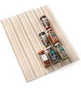 YouCopia SpiceLiner Adjustable Spice Drawer Liner, 10ft Roll, Sandstone, Seasoning and Spices Bot...