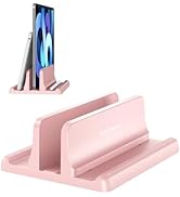 Vaydeer Vertical Laptop Stand Holder Plastic Adjustable Desktop Notebook Dock Space-Saving 3 in 1...