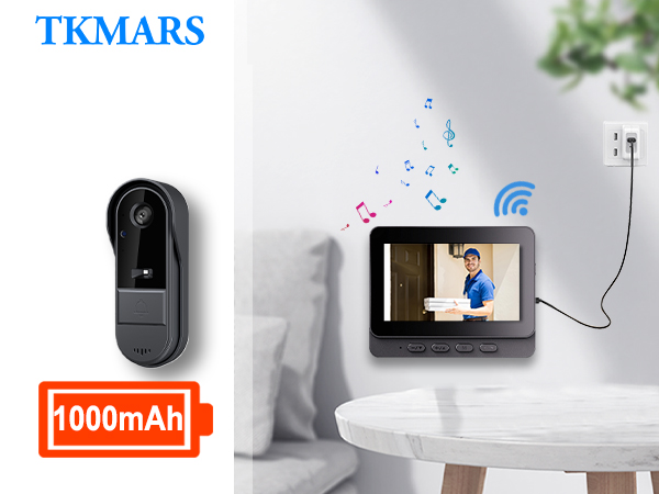 timbre con camara para puerta inalambrico video doorbell wireless no subscription intercom 