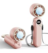 SIMUSI Foldable Handheld Fan with Cooling Compress, 1-100 Speed Adjustable, Portable Mini Fan wit...