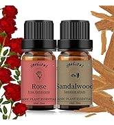 yethious Rose Sandalwood Essential Oil Set 100% Pure Aromatherapy Gift Oils Kit Organic 2 Pack Pe...
