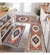 Pauwer Farmhouse Kitchen Rugs Sets of 3, Kitchen Runner Rugs Non Slip Washable, Boho Kitchen Mats...