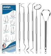 7pcs Dental Tools, Dental Pick Teeth Cleaning Tools Hygiene Kit, Professional Stainless Steel Too...