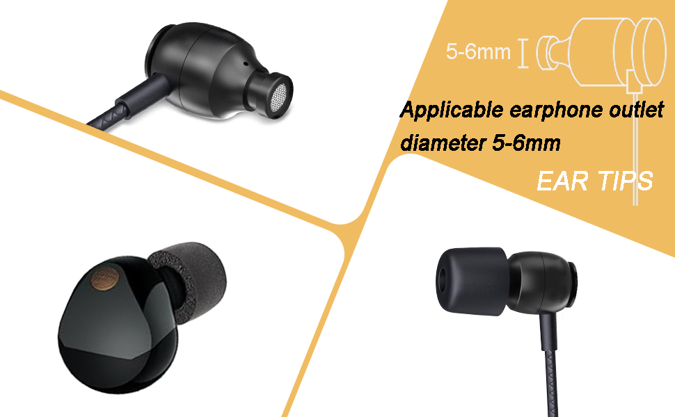 eartips for earphone with 5-6 mm tips