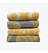 FESHKA Sand Free Turkish Beach Towel Golden Bundle - Made with 100% Organic Turkish Cotton