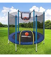 BLUERISE Trampoline 55IN Indoor Trampoline for Kids Outdoor Play for Kids Trampoline Basketball H...