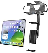 Kolasels Tablet Mount Car Rear View Mirror [4 Claws Anti-Shake Design] 360° Rotatable Retractable...