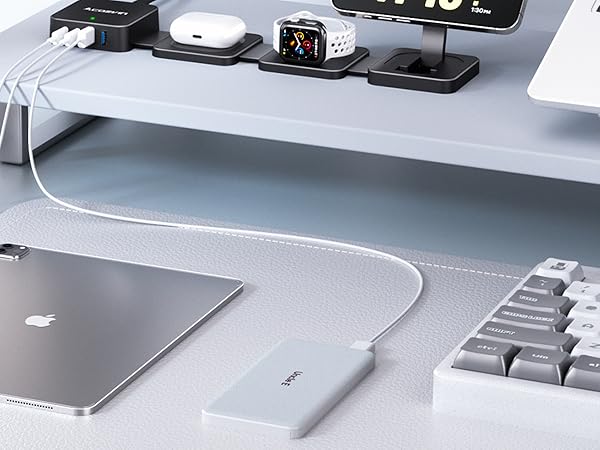 Wireless Charging Station for Apple Devices, Foldable Magnetic Wireless Charger