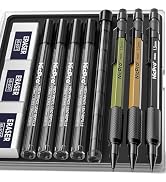 Nicpro 3 PCS 1.3 mm Mechanical Pencil Set 3 Colors with 48 Lead Refill, 3 Eraser - Weatherproof M...