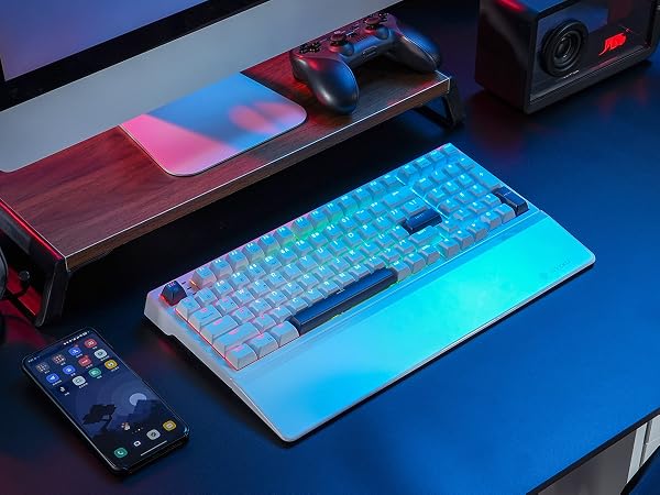 Gaming Mechanical Keyboard with Wrist Rest
