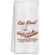 Vintage Cat Kitchen Towels, Baking Towels, Cat Hand Towels, Cat Dish Towels, Cat Towels for Cat L...