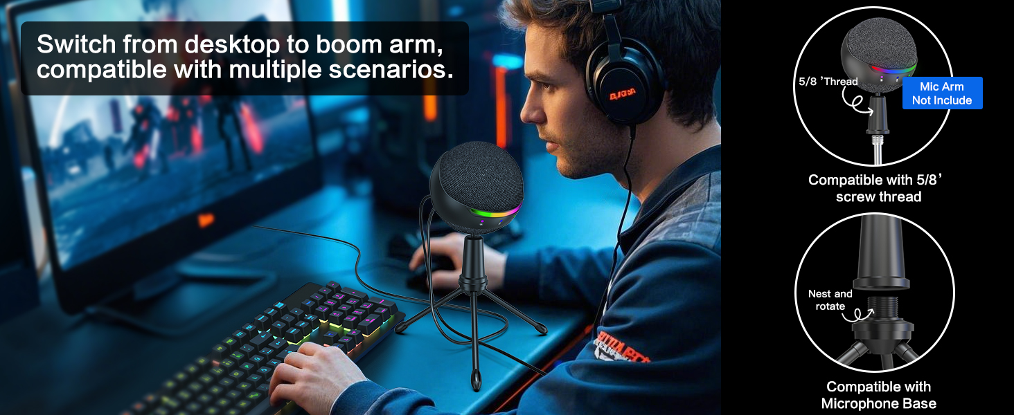 ZealSound USB Microphone for Gaming