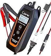 Battery Charger,BMK 2/4A Smart Portable Battery Maintainer with Detachable Alligator Rings Clips ...