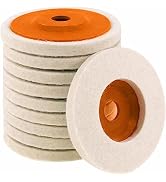 Tworider 10 Pcs 4 Inch Wool Felt Polishing Wheel Disc,Wool Polishing Wheel Disc for Angle Grinder...