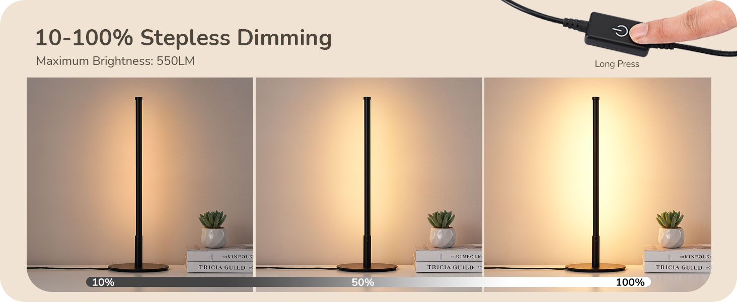 Stepless dimming table lamp