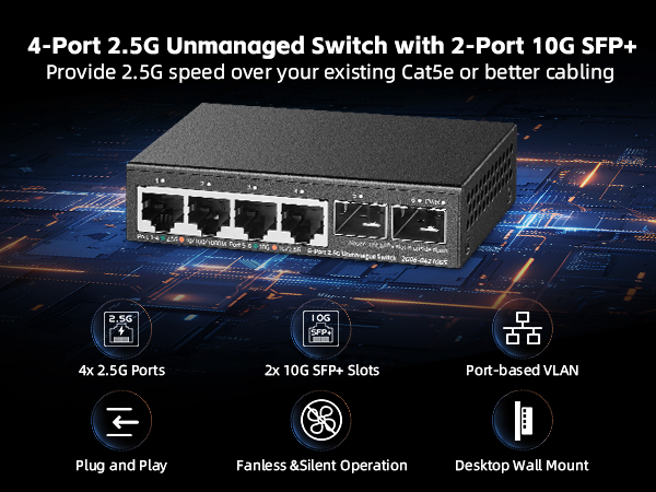 4-Port 2.5G Unmanaged Switch