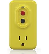 ELEGRP Single Outlet GFCI Adapter, 15 AMP Grounded 3-Prong GFCI Adapter, for Indoor Use with Auto...